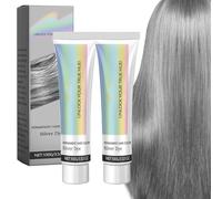 PFHHUDCV 2-in-1 Natural Essence Extract Silver Hair Dye - Grigio Argento Acqua Per Capelli, Tramonto Argento, Dye Permanent, Per Giornaliero & Cosplayer & Festeggiamenti