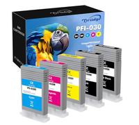 PFI-030 PFI030 Cartuccia d'inchiostro per Cartucce Canon PFI-030MBK PFI-030C PFI-030M PFI-030Y compatibile per Canon ImagePrograf TA-20 ImagePrograf TA-30 (Nero opaco Nero Ciano Mmagenta Giallo)