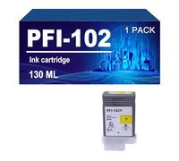 PFI-102 Cartucce D'inchiostro Compatibili Per Canon IPF500 IPF510 IPF600 IPF610 IPF700 IPF710 IPF650 655 750 755 760 Stampante,102Y-1 Pack