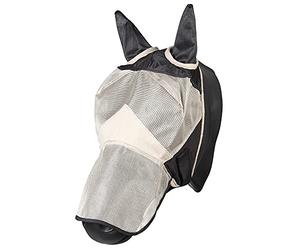 PFIFF 005119 - Maschera per Il Viso, Protezione Contro Gli Insetti, Protezione per Le Orecchie, Colore: Nero/Beige Pony