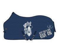 PFIFF 102657 - Coperta per mosche "Keep Calm...", blu 115