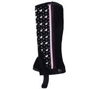 PFIFF 102874 - Chaps per bambini "Lucky Pony", 6 taglie, nero/rosa