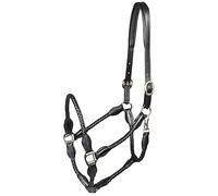 PFIFF 102922 Trenza Cavezza Pelle Intrecciata Pony Nero