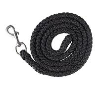 PFIFF 102963 - Maglia di guida con moschettone, in maglia tinta unita, 200 cm, colore: Nero