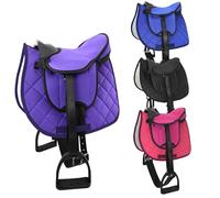 PFIFF 103120 - Set Sella PRO per Cavalli da Gioco o in Legno, Set Completo per Bambini, sellino da Gioco, Taglia Unica, Colore: Nero