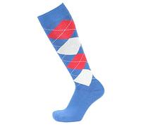 PFIFF - Calze Alte, Motivo Jacquard, Unisex, - Blau-Weiß-Rot, M