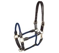 PFIFF Cavezza in pelle 'Lina' regolabile su entrambi i lati, blu scuro, pony