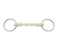 Pfiff, Morso flessibile dritto a due anelli, Bianco (Blanc), 14,5 cm