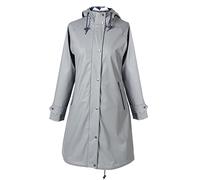 PFIFF Regenmantel-NACE-Wasserdicht Fleeceinnenfutter, Giacca Donna, Grau, S