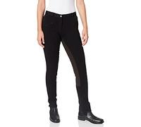Pfiff Reithose Vollbesatzhose, Pantaloni da equitazione con rinforzo completo Donna, Nero (Black/Brown), 36