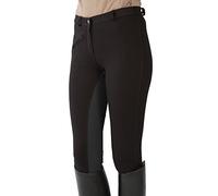Pfiff Reithose Vollbesatzhose, Pantaloni da equitazione con rinforzo completo Donna, Nero (Black/Gray), 44