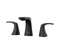 Pfister Karci - Rubinetto per lavabo con scarico WaterSense a 2 maniglie, colore: nero opaco