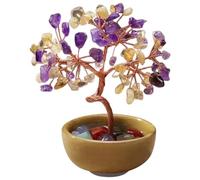 Pfjsseey Regali di, Albero di Chakra da 3, 2x3, 9 Pollici, per Regali di Chakra di energia positiva, con Base Ceramica Spirituale per Donne Riscaldamento della casa di Nuova casa, di Stile 3