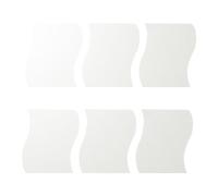 Pfjsseey Specchio a parete ondulato 3D Sticker argento Specchio onda acrilico Wavy 25 * 30 cm per la sala da casa Paster 6pcs Acrilica