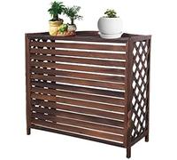 Pflanzenhalter für den Außenbereich, Balkon, Holz, Blumentopfhalter für Garten, Veranda, HOF, Versteckte Abdeckung der Klimaanlage, Blumenständer, Pflanztisch, Aufbewahrungsre, Jalousie, 100x43x94cm