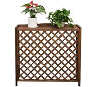 Pflanzenhalter für den Außenbereich, Balkon, Holz, Blumentopfhalter für Garten, Veranda, HOF, Versteckte Abdeckung der Klimaanlage, Blumenständer, Pflanztisch, Aufbewahrungsre, Netz, 100x43x94cm