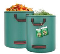Pfloge® 2X 500L Sacchi Giardinaggio, Sacchi per Rifiuti da Giardino con 4 Maniglie, Autoportante, Impermeabile, Sacco Raccogli Foglie Durevole Resistente alla Corrosione