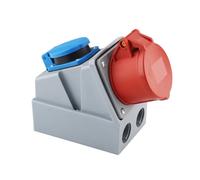 Pfloge® Presa Murale CEE, 415 VAC e 220 VAC, Presa Murale CEE 16A, 5 poli, 3P + N + PE, Presa di Forza IP54 16A