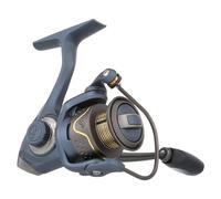 Pflueger President Mulinello da pesca spinning, misura 25, sistema con 10 cuscinetti a sfera in acciaio inox, frizione frontale in feltro ad olio sigillato, struttura leggera in grafite