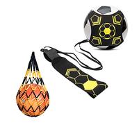 PFLYPF 1 pezzo di cintura di allenamento da calcio, con 1 pezzo di borsa in rete da calcio, attrezzatura ausiliaria di allenamento di calcio, lunghezza della corda regolabile.