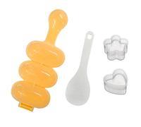 PFLYPF 1 stampo a sfera di riso a 3 griglie con cucchiaio di riso e 2 stampi fai da te per il pranzo, a forma di sushi, per la produzione di sushi