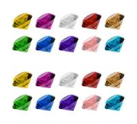 PFLYPF 100 diamanti in plastica, giocattoli con pietre preziose, set di diamanti trasparenti, diamanti colorati per bambini, adatti per decorare tavoli da pranzo, compleanni per bambini (multicolore)