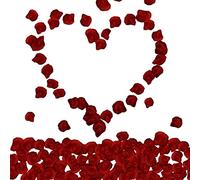 PFLYPF 1200 petali di rosa rosso scuro, petali di rosa artificiali, decorazioni per matrimonio, San Valentino e anniversari