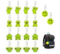 PFLYPF 18 pezzi per zaino a forma di cartoni animati, portachiavi riflettente di sicurezza per bambini, adatto per corsa notturna, ciclismo e attività all'aperto