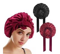 PFLYPF 2 Cappelli da Notte Regolabili per la Cura dei Capelli notturni Satinati per Capelli Ricci, Fascia Riutilizzabile per Proteggere i Capelli, prevenzione delle arricciature