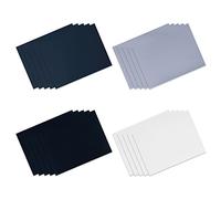 PFLYPF 20 pezzi di toppe di riparazione in nylon, kit di riparazione tessuto impermeabile, 15 x 20 cm, adatto per piumini, tende, impermeabili, sacchi a pelo (blu navy, nero, bianco, grigio)