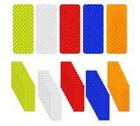 PFLYPF 50 adesivi riflettenti impermeabili 3x8 cm adesivi riflettenti rettangolari avvertimento di sicurezza possono essere utilizzati per auto, abbigliamento