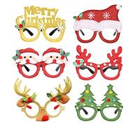 PFLYPF 6 Porta-Occhiali di Natale, Accessori per Giochi di Ruolo e Fotografia, Creativi da Fumetto, Flash per Feste, Adatti per Interni ed Esterni, Colorati