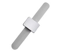 PFLYPF Braccialetto magnetico in silicone da 1 pc, cinturino magnetico quadrato, bracciale con perno portatile, cinturino magnetico per fai da te, cucito, acconciatura. (Colore argento)