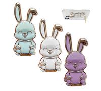 PFLYPF Confezione da 3 Graziosi Conigli per Cellulare, Supporto da Tavolo 3D Con Asta Telescopica, Pieghevole