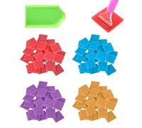 PFLYPF Pittura diamantata argilla, 80 pezzi e 1 punto, più colori, strumenti di pittura fai da te, argilla, pittura con diamanti, argilla, pittura ricamo