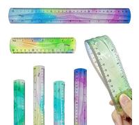 PFLYPF Righello Morbido da 15 cm e 30 cm, PVC, con Divisori in Pollici e Centimetri, Adatto per Ufficio, Scuola, Casa