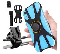 PFLYPF Supporto per cellulare da bicicletta, 1 pezzo, supporto per navigatore, supporto per auto, supporto in silicone rimovibile girevole a 360°, adatto per telefoni cellulari da 4,5 a 7 pollici