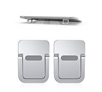 PFLYPF Supporto per computer portatile 2 pezzi, pieghevole, adesivo, ergonomico e invisibile, compatibile con molti computer portatili (argento)