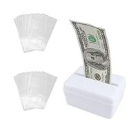 PFLYPF Torta Cash Scatola, Torta Pull-out Kit, con 40 Trasparente Sacchetti di Soldi, Torta di Compleanno Decorazione, rifornimenti del Partito, Bianco Cash Scatola