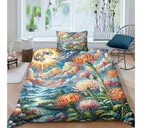 PFQHUAIDH Protea Cynaroides Set Copripiumino Letto Con Federe 2 Pezzi Flowers Stampa 3D Set Biancheria Da Letto Con Chiusura Lampo Morbido Confortevole Per Adulti E Bambini Single(135x200cm)