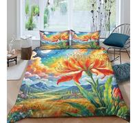 PFQHUAIDH Protea Cynaroides Set Copripiumino Letto Con Federe 3 Pezzi Flowers Stampa 3D Set Biancheria Da Letto Con Chiusura Lampo Leggero E Traspirante Per Adulti E Bambini King(220x240cm)