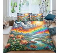 PFQHUAIDH Protea Cynaroides Set Copripiumino Letto Con Federe 3 Pezzi Flowers Stampa 3D Set Di Biancheria Da Letto Con Cerniera, Microfibra Leggero E Traspirante Per Ragazzi E Ragazze King(220x240cm)