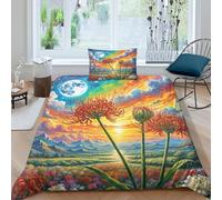 PFQHUAIDH Protea Cynaroides Set Copripiumino Letto E Federe 2 Pezzi Flowers Stampa 3D Set Di Biancheria Da Letto Con Chiusura Lampo Non Necessita Di Stiratura Per Adulti E Bambini Single(135x200cm)