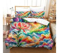PFQHUAIDH Protea Cynaroides Set Copripiumino Letto E Federe 3 Pezzi Flowers Stampa 3D Set Biancheria Da Letto Con Chiusura Lampo Non Necessita Di Stiratura Per Adulti E Bambini Super King(260x220cm)