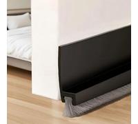 PFSLiang 100cm Nero Paraspifferi per Porte, Guarnizione a Spazzola per Porte, Blindata Inferiore, Paraspifferi Sottoporta, Porta Umidità