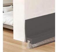 PFSLiang 100cm Paraspifferi per Porte, Guarnizione a Spazzola per Porte, Blindata Inferiore, Paraspifferi Sottoporta, Porta Umidità, Grigio