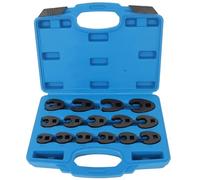 PFXNGMS Set di 15 Chiavi a cricchetto per Dadi Svasati Crowfoot, estensori da 1/2 e 3/8" per la rimozione dei Dadi, per Camion, Bulldozer, trattori