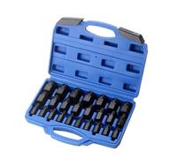 PFXNGMS Set di 25 estrattori di Viti Multi-scanalatura, Punte esagonali, Chiavi a Bussola, bulloni, Utensili per la Riparazione di Auto con Scatola