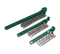 PFXNGMS Set di 3 Chiavi a Catena con Catena Regolabile per Riparazione Tubi e Manutenzione Auto, Struttura in Acciaio al Carbonio con Denti concavi per Una Presa salda