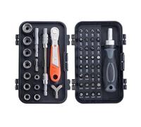 PFXNGMS Set di Chiavi a cricchetto da 48 Pezzi, Multifunzione, Manuale di Riparazione Domestica, Set di cacciaviti con Custodia, Set di Strumenti di Riparazione
